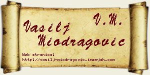 Vasilj Miodragović vizit kartica